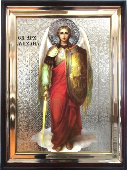 Храмова ікона Святої Архангел Михаїл 56х46 см від компанії Іконна лавка - фото 1
