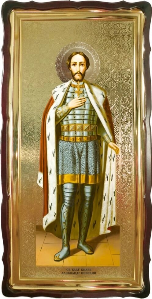 Храмова ікона "Святий благородний князь Олександр Невський" від компанії Іконна лавка - фото 1