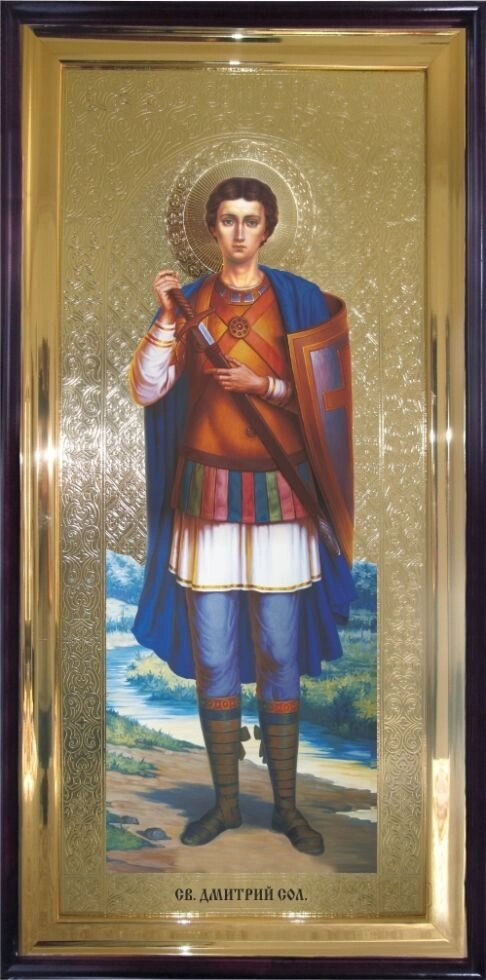 Храмова ікона Святий Димитрій Солунський 120х60 см від компанії Іконна лавка - фото 1