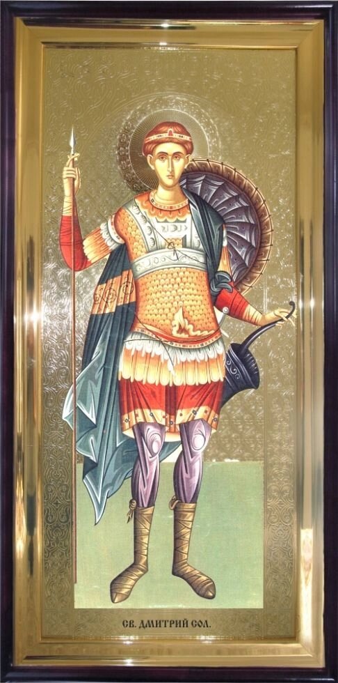 Храмова ікона Святий Дмитро Солунський 120х60 см від компанії Іконна лавка - фото 1