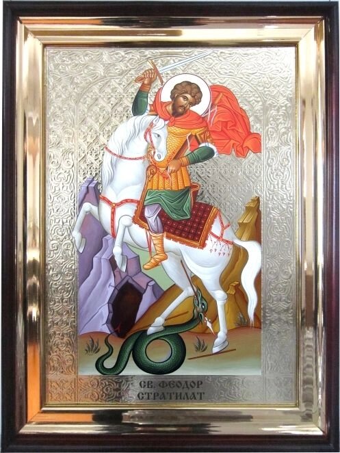 Храмова ікона Святої Феодор Стратилат 56х46 см від компанії Іконна лавка - фото 1