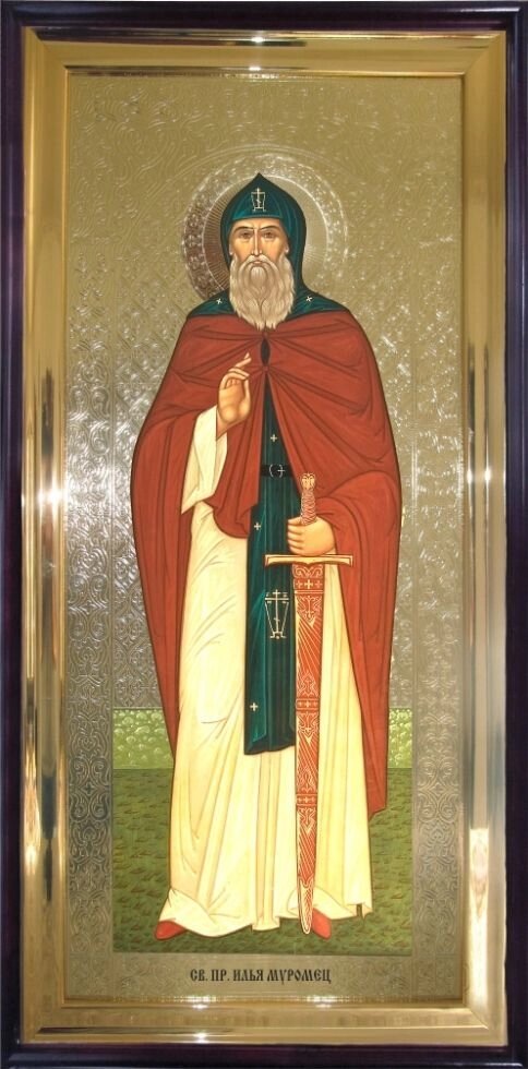 Храмова ікона Святої Ілля Муромець 120х60 см від компанії Іконна лавка - фото 1