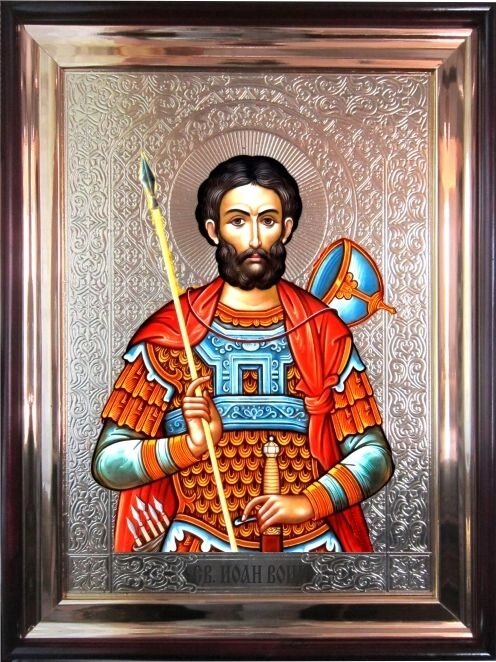 Храмова ікона Святий мученик Іоанн Воїн 56х46 см від компанії Іконна лавка - фото 1