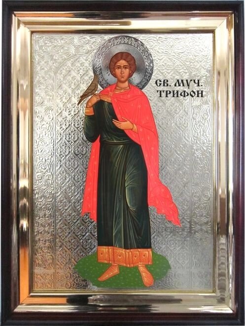 Храмова ікона Святий мученик Трифон 56х46 см від компанії Іконна лавка - фото 1