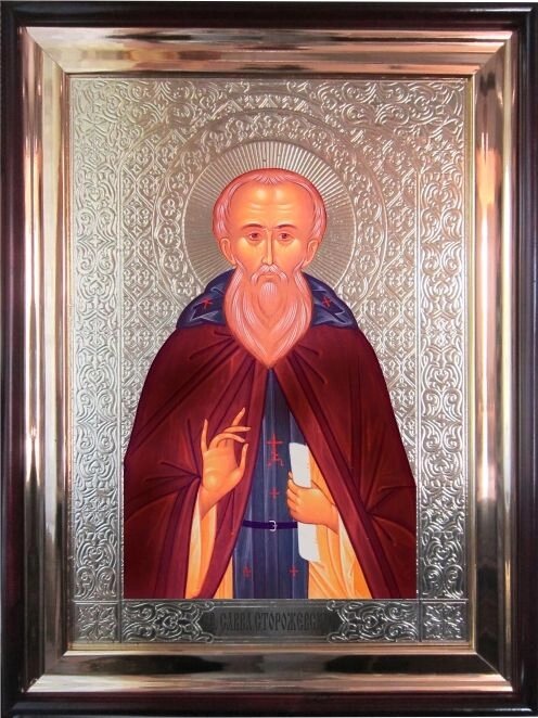 Храмова ікона Святий Сава Сторожевский 56х46 см від компанії Іконна лавка - фото 1