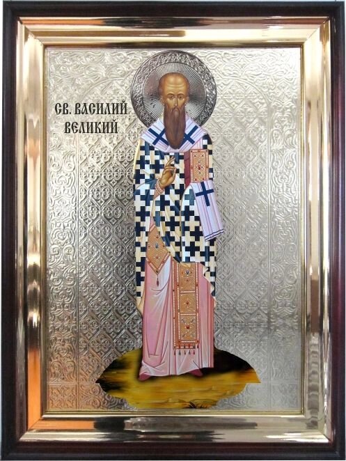 Храмова ікона Святий Василій Великий 56х46 см від компанії Іконна лавка - фото 1