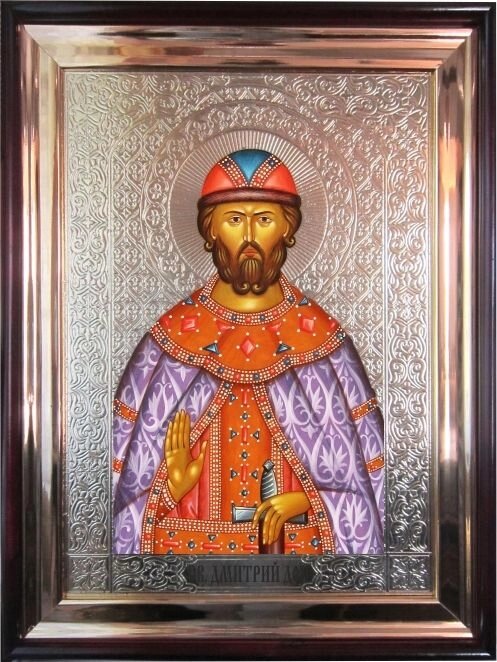 Храмова ікона Святої великий князь Димитрій Донський 56х46 см від компанії Іконна лавка - фото 1
