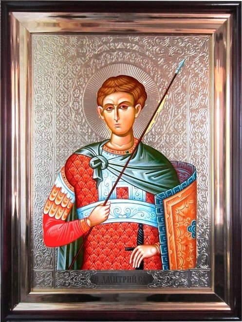Храмова ікона Святий великомученик Димитрій Солунський 56х46 см від компанії Іконна лавка - фото 1