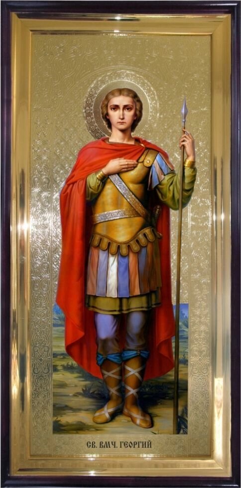 Храмова ікона Святий великомученик Георгій 120х60 см від компанії Іконна лавка - фото 1
