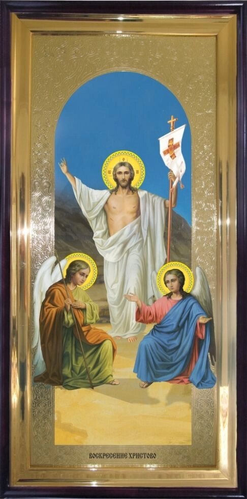 Храмова ікона Воскресіння Господнє 120х60 см від компанії Іконна лавка - фото 1