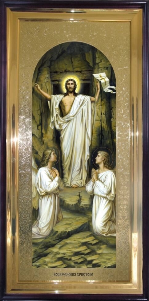 Храмова ікона Воскресіння Христове 120х60 см від компанії Іконна лавка - фото 1