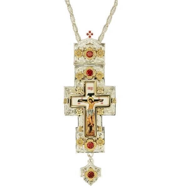 Хрест для священика латунний з ланцюгом 2.7.0273л від компанії Іконна лавка - фото 1