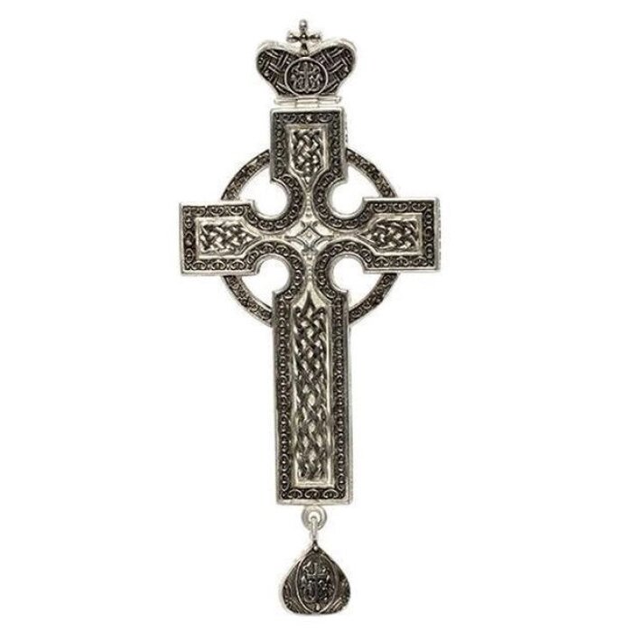 Хрест для священнослужителя латунний посріблений без ланцюга від компанії Іконна лавка - фото 1