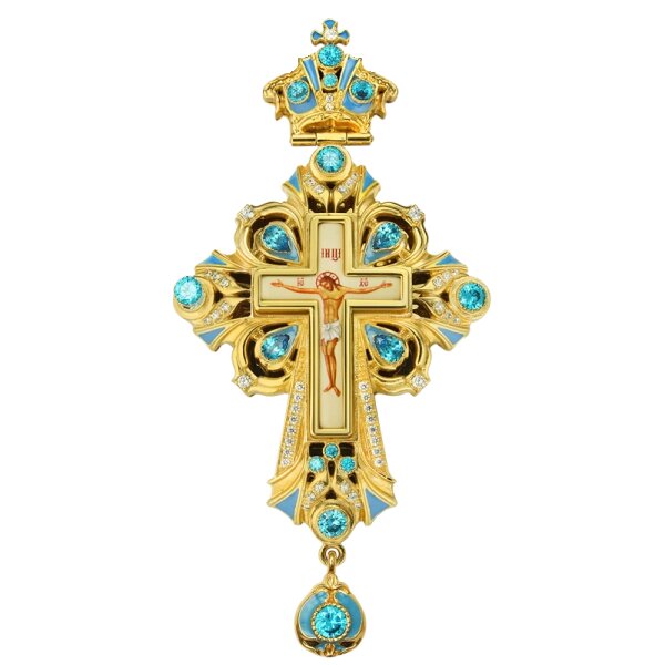 Хрест для священнослужителя латунний позолочений від компанії Іконна лавка - фото 1