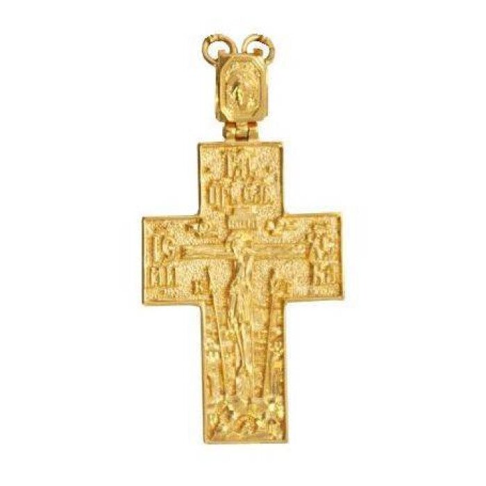 Хрест для священнослужителя латунний позолочений від компанії Іконна лавка - фото 1