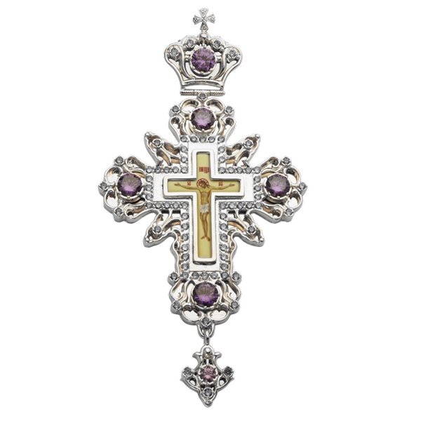 Хрест для священнослужителя латунний з латунним принтом від компанії Іконна лавка - фото 1