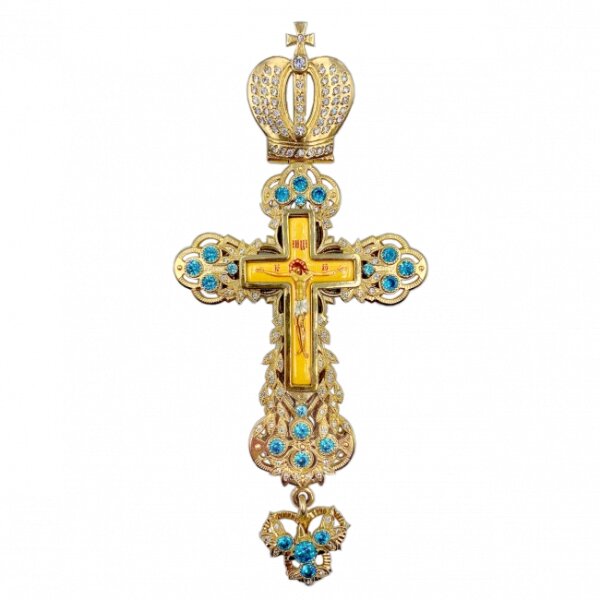 Хрест для священнослужителя латунний з позолоченим принтом від компанії Іконна лавка - фото 1