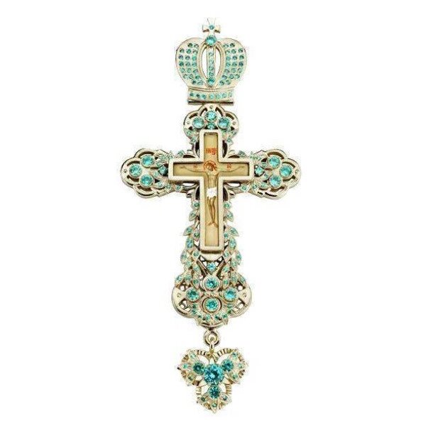 Хрест для священнослужителя латунний з принитом від компанії Іконна лавка - фото 1
