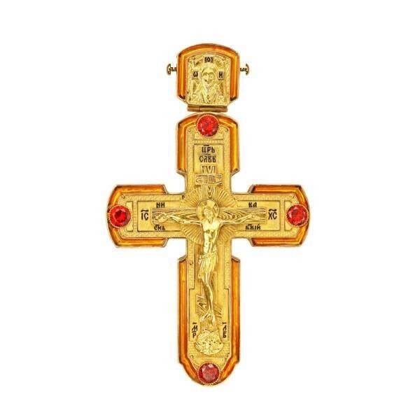 Хрест для священнослужителя позолочений від компанії Іконна лавка - фото 1