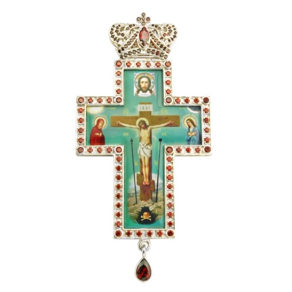Хрест для священнослужителя срібний без ланцюга від компанії Іконна лавка - фото 1