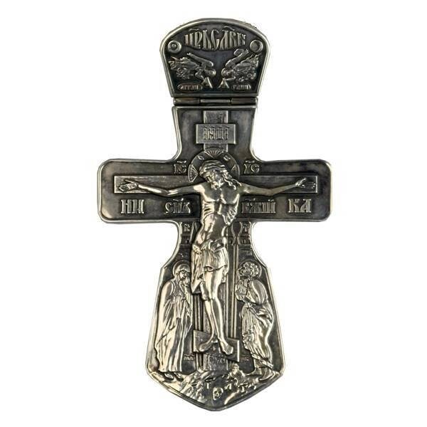 Хрест для священнослужителя срібний із чорнінням від компанії Іконна лавка - фото 1