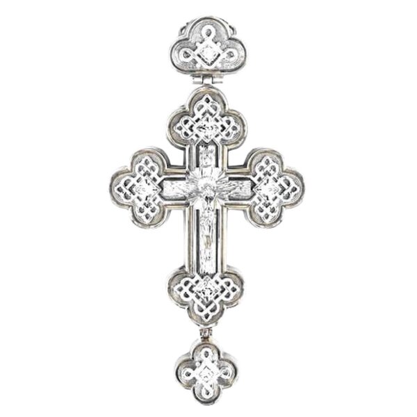 Хрест для священнослужителя срібний із фрагментарною позолотою від компанії Іконна лавка - фото 1