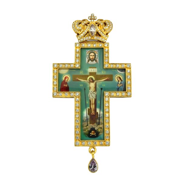 Хрест для священнослужителя срібний в позолоті без ланцюга від компанії Іконна лавка - фото 1
