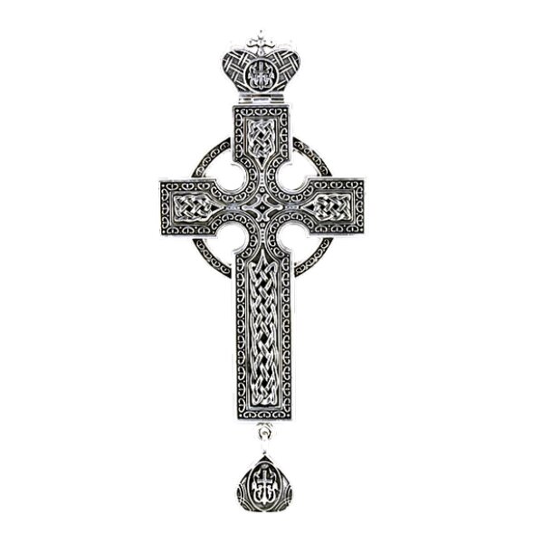 Хрест для священнослужителя срібний з оксидуванням від компанії Іконна лавка - фото 1