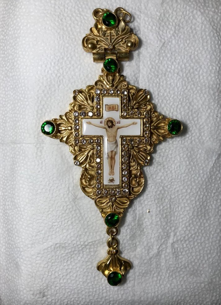 Хрест для священнослужителя з кольоровими прикрасами від компанії Іконна лавка - фото 1