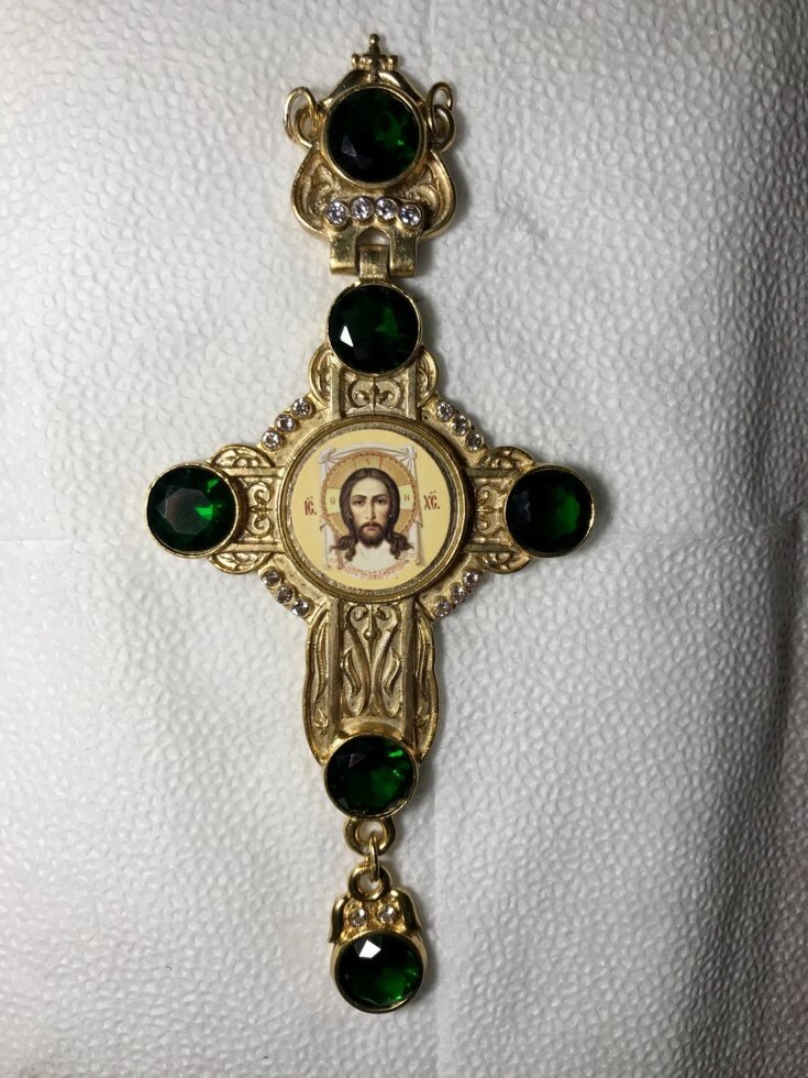 Хрест для священнослужителя з прикрасами №7 від компанії Іконна лавка - фото 1