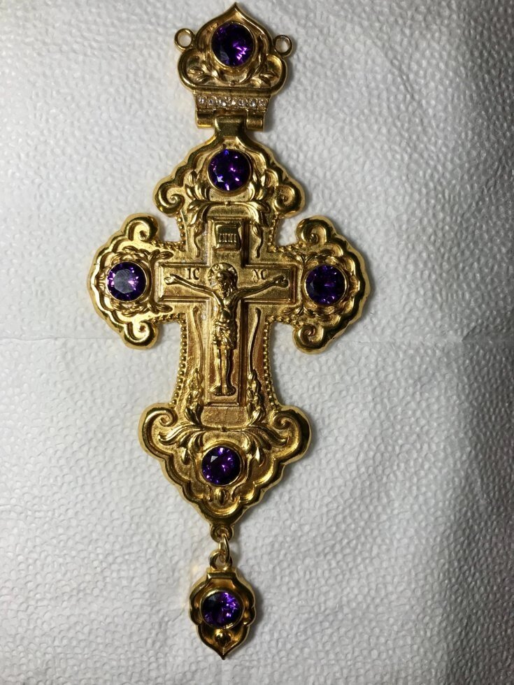 Хрест для священнослужителя з прикрасами №9 від компанії Іконна лавка - фото 1