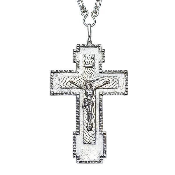 Хрест ієрейський латунний з ланцюгом від компанії Іконна лавка - фото 1