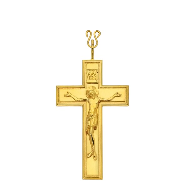 Хрест комбінований протоієрейський для священнослужителя позолочений від компанії Іконна лавка - фото 1