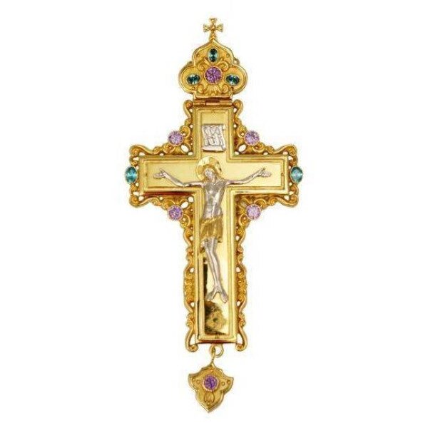 Хрест латунний позолочений від компанії Іконна лавка - фото 1