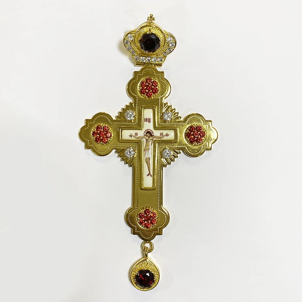 Хрест латунний у позолоті 2.10.0096лп-2 від компанії Іконна лавка - фото 1