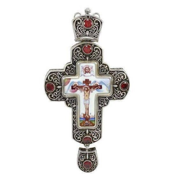 Хрест латунний з фініфтю від компанії Іконна лавка - фото 1