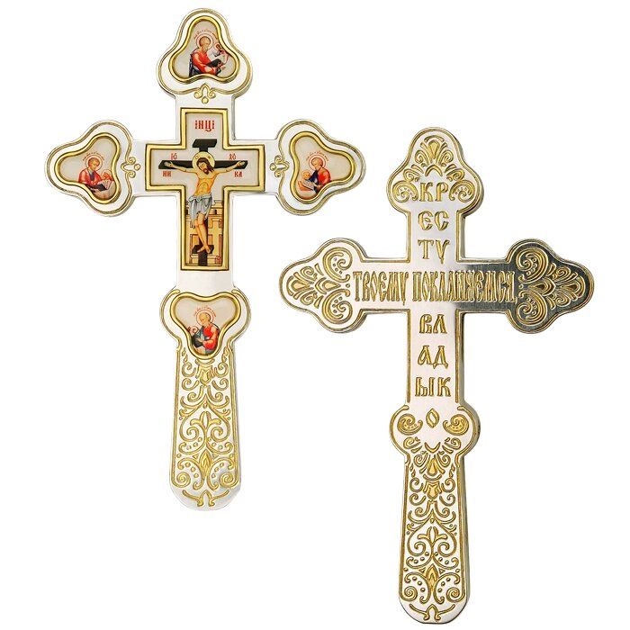 Хрест латунний з фрагментарною позолотою від компанії Іконна лавка - фото 1