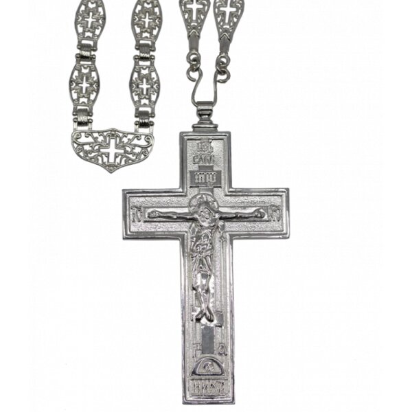 Хрест латунний з ланцюгом арт. 2.7.0272л від компанії Іконна лавка - фото 1