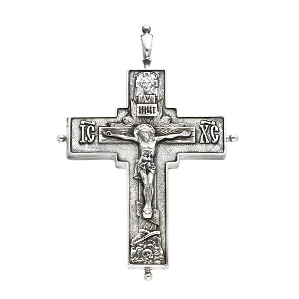 Хрест-мощовик протоієрейський для священнослужителя срібний від компанії Іконна лавка - фото 1