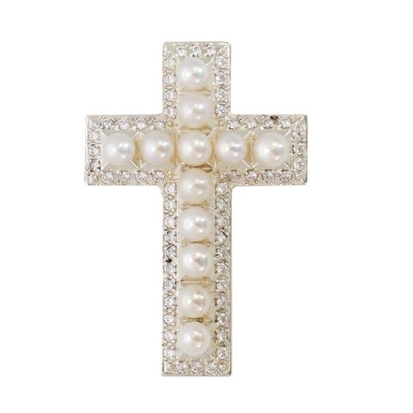 Хрест на клобук латунний в посрібленні від компанії Іконна лавка - фото 1