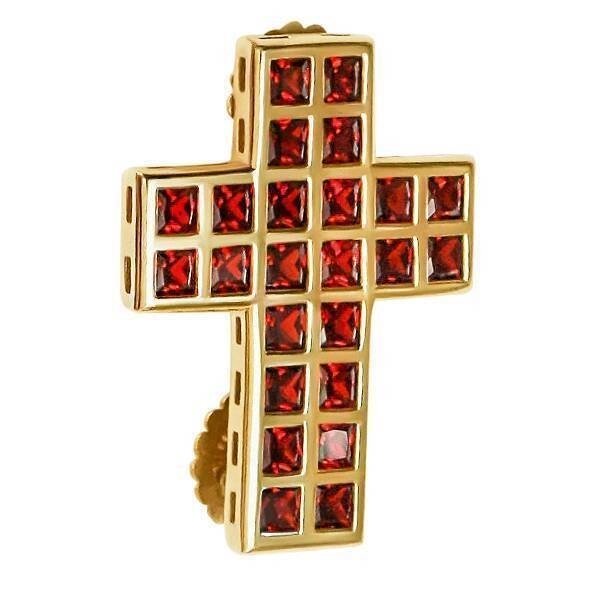 Хрест на клобук латунний в позолоті від компанії Іконна лавка - фото 1
