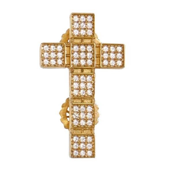 Хрест на клобук срібний зі вставками в позолоті від компанії Іконна лавка - фото 1