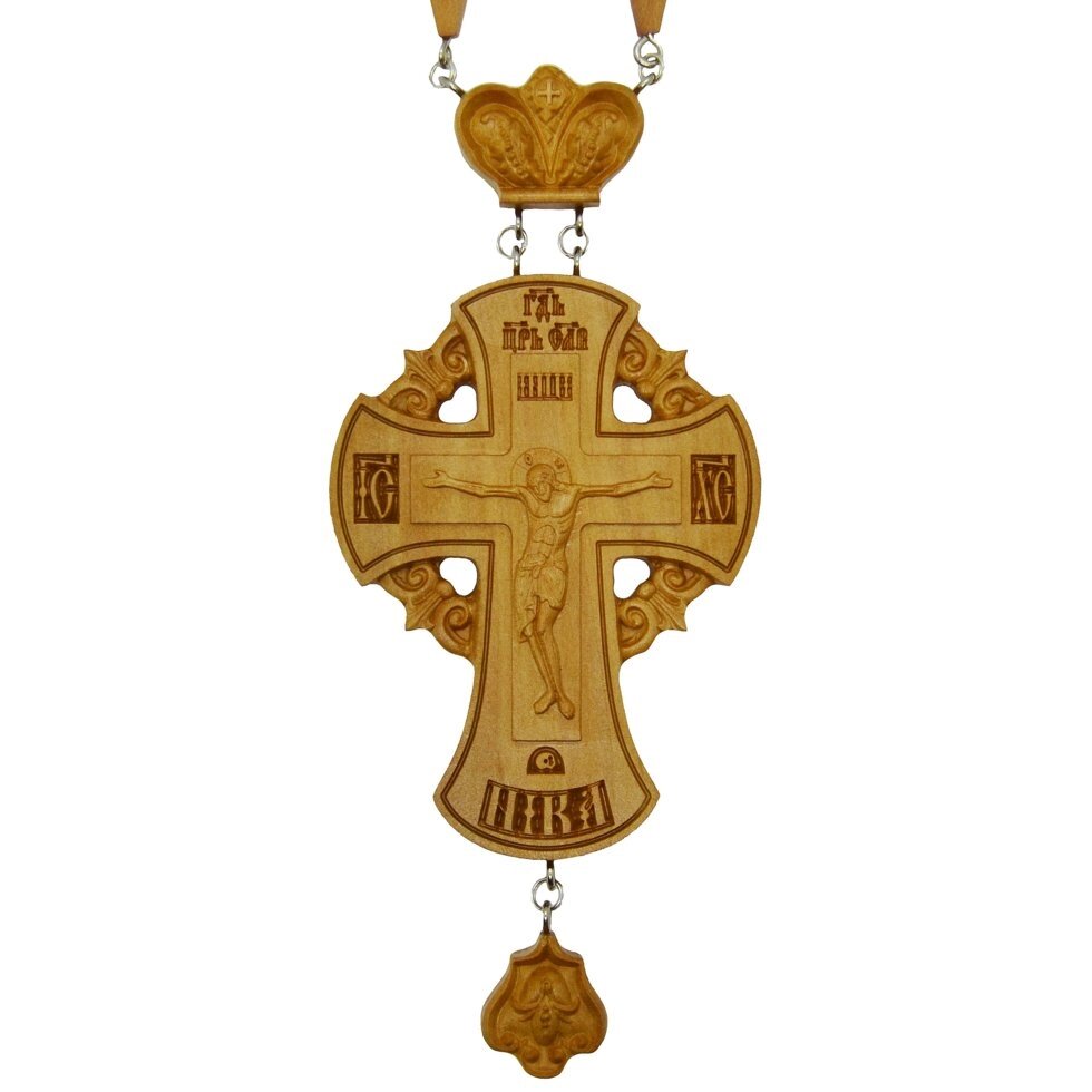 Хрест наперсний нагородний №1 (дерев'яний) від компанії Іконна лавка - фото 1