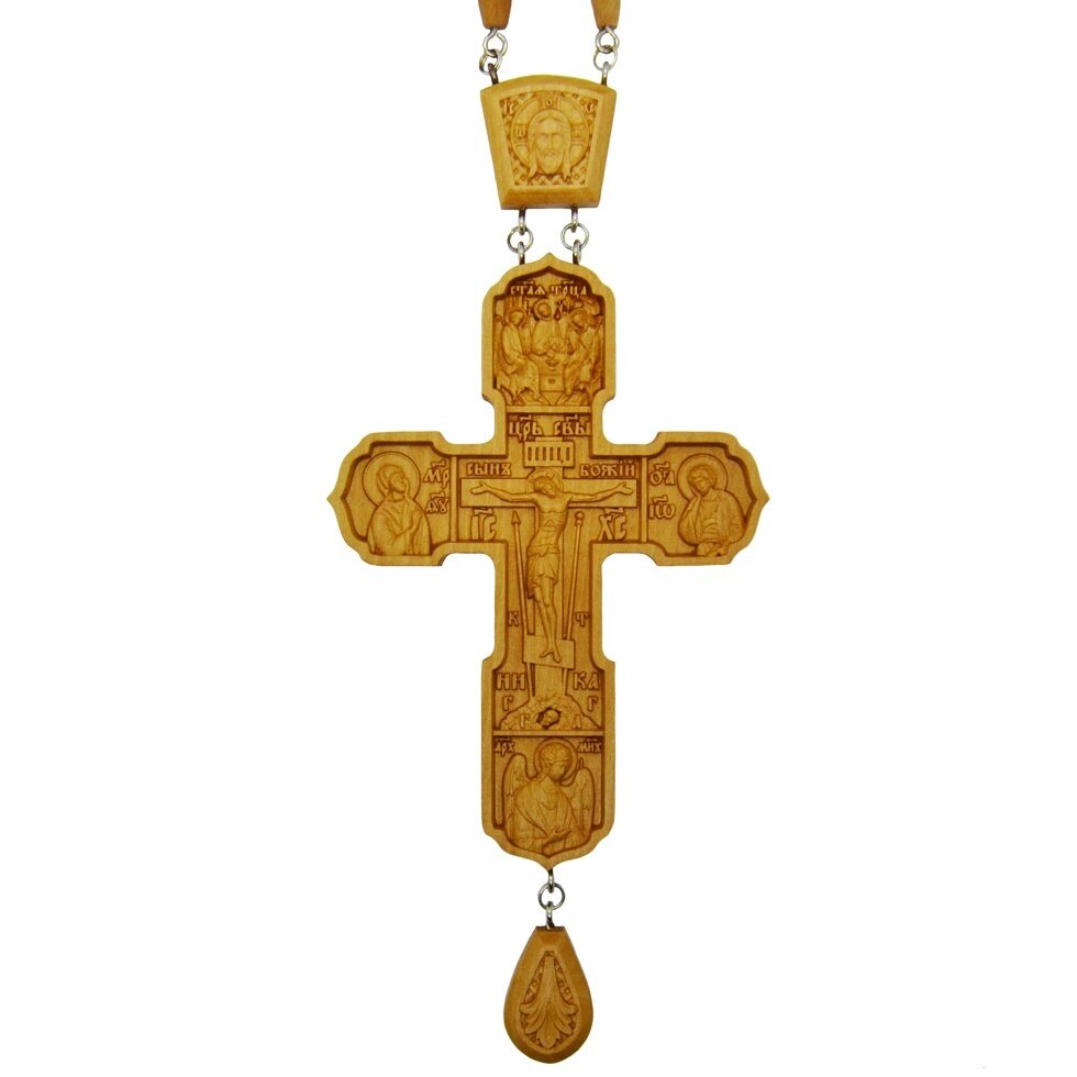 Хрест наперсний нагородний №10 (дерев'яний) від компанії Іконна лавка - фото 1