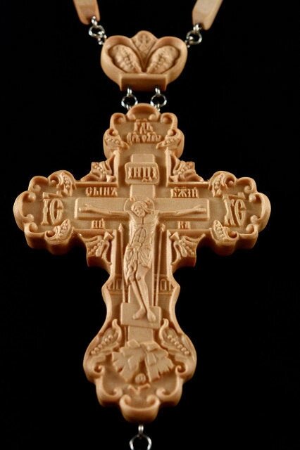 Хрест наперсний нагородний №2 (дерев'яний) від компанії Іконна лавка - фото 1
