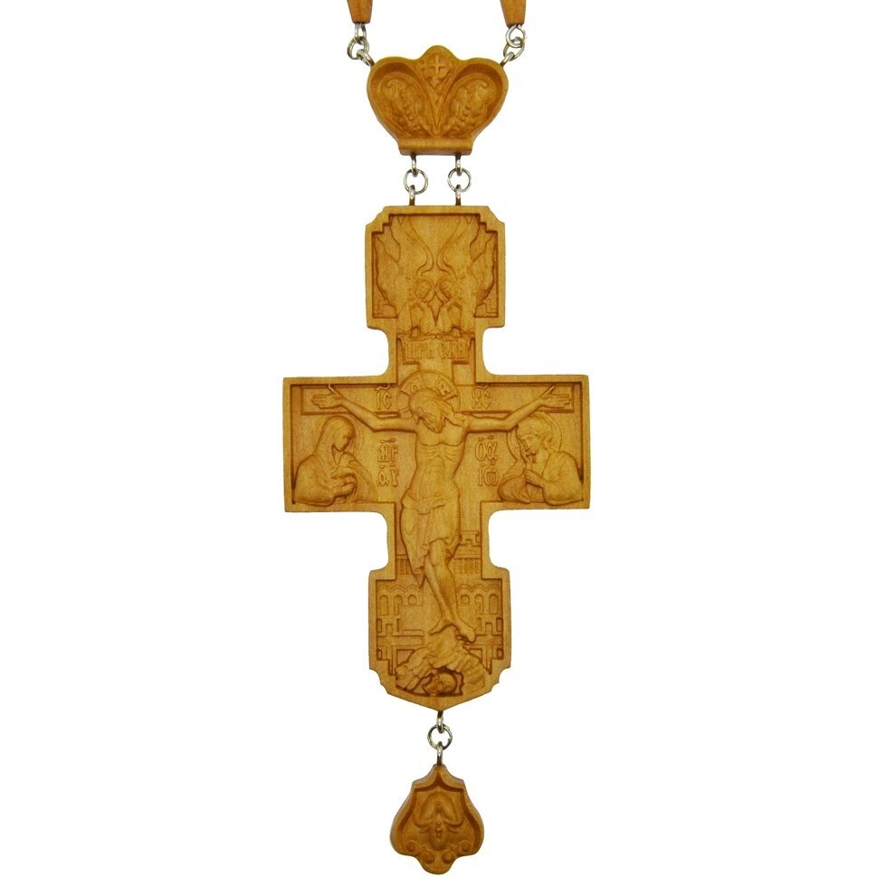 Хрест наперсний нагородний №4 (дерев'яний) від компанії Іконна лавка - фото 1