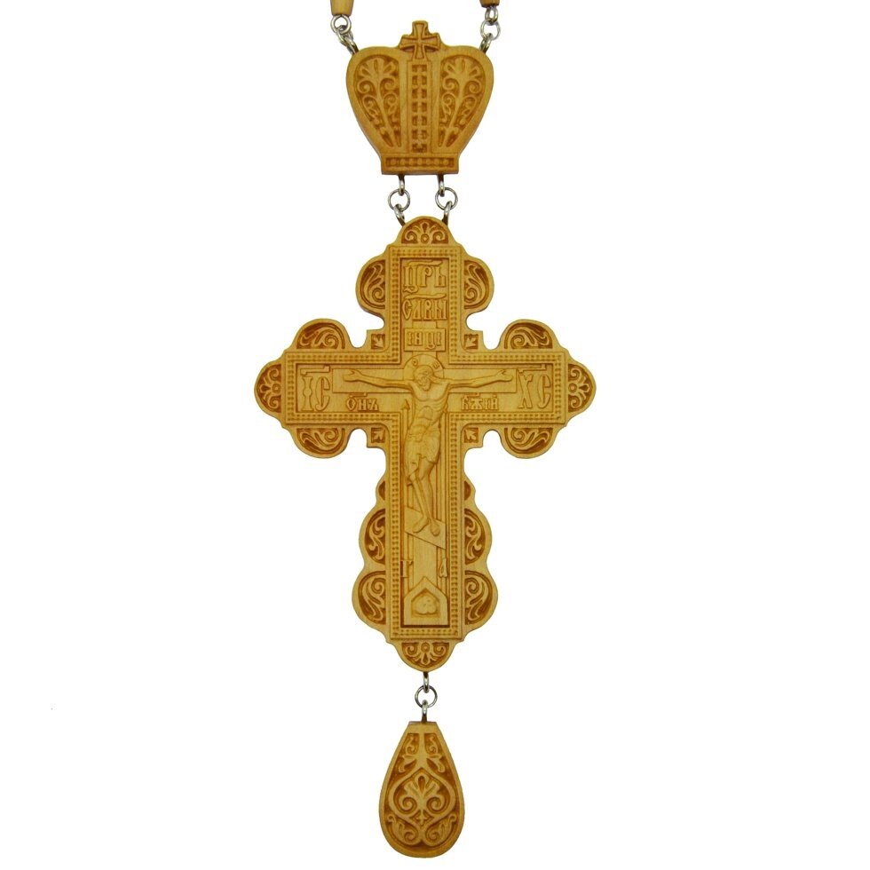 Хрест наперсний нагородний №6 (дерев'яний) від компанії Іконна лавка - фото 1