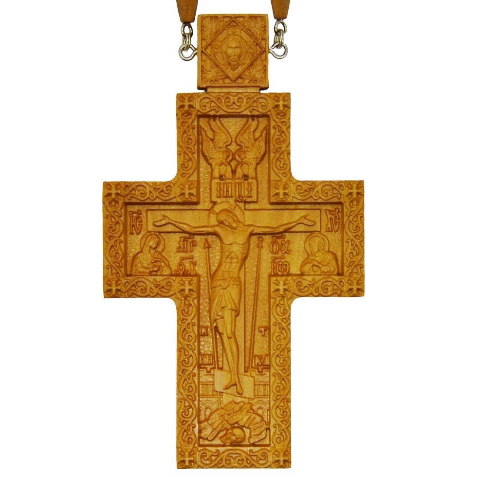 Хрест наперсний нагородний №7 (дерев'яний) від компанії Іконна лавка - фото 1