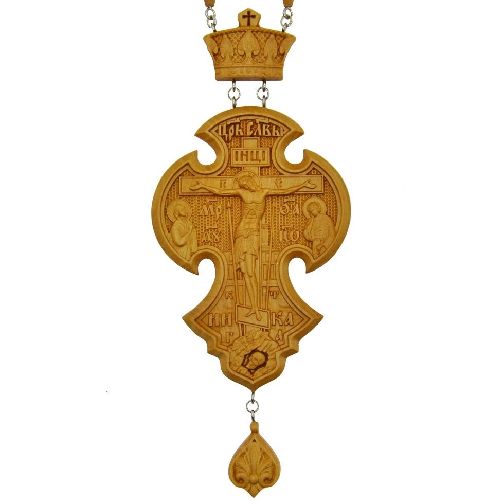 Хрест наперсний нагородний №9 (дерев'яний) від компанії Іконна лавка - фото 1