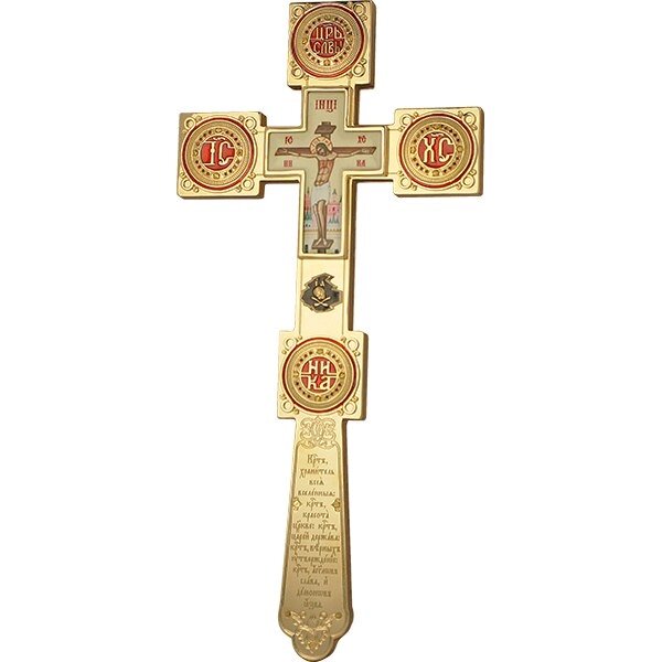 Хрест напрестольний латунний позолочений від компанії Іконна лавка - фото 1